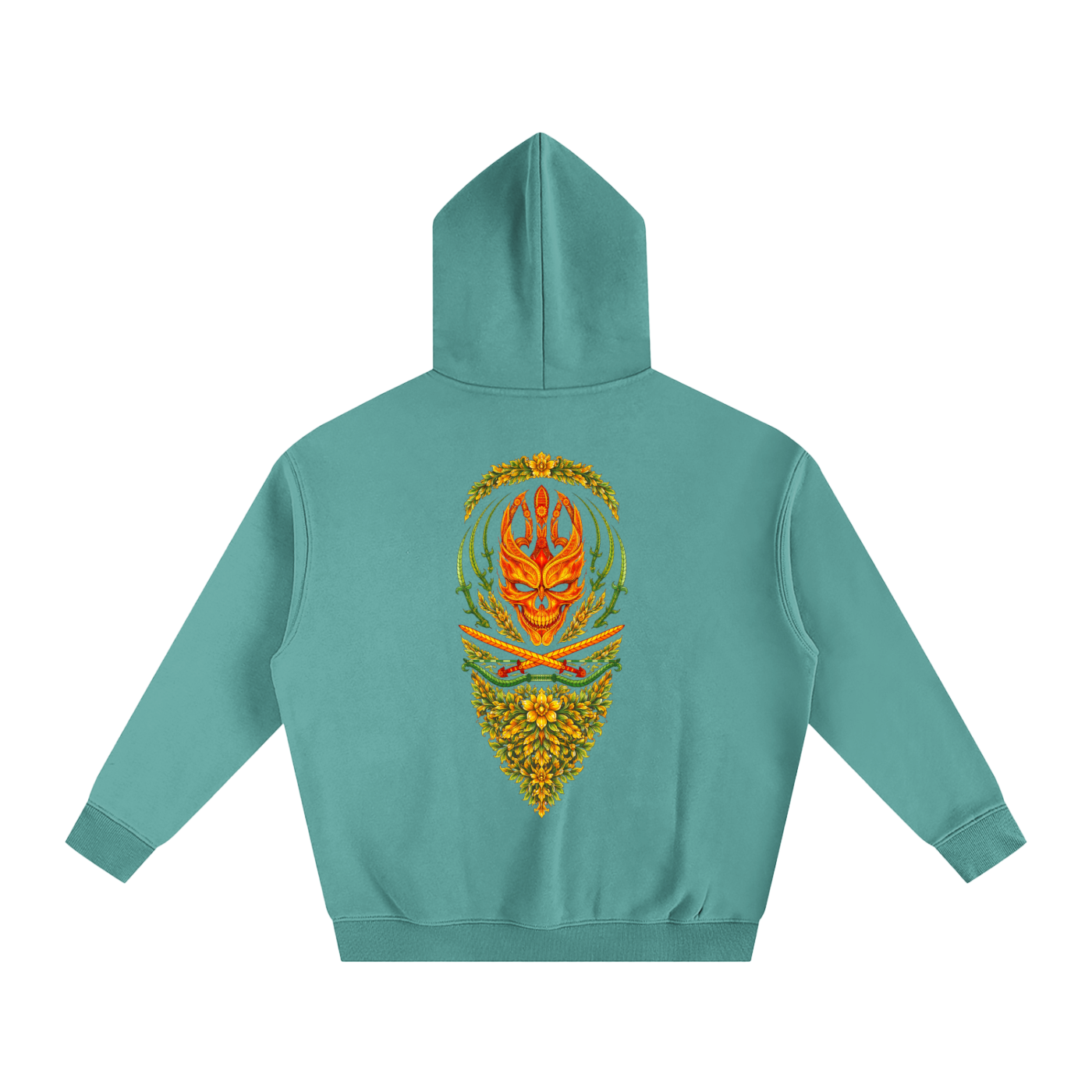 OPEN YOUR MIND / GREEN EDITION Oversized Fleeced Hoodie