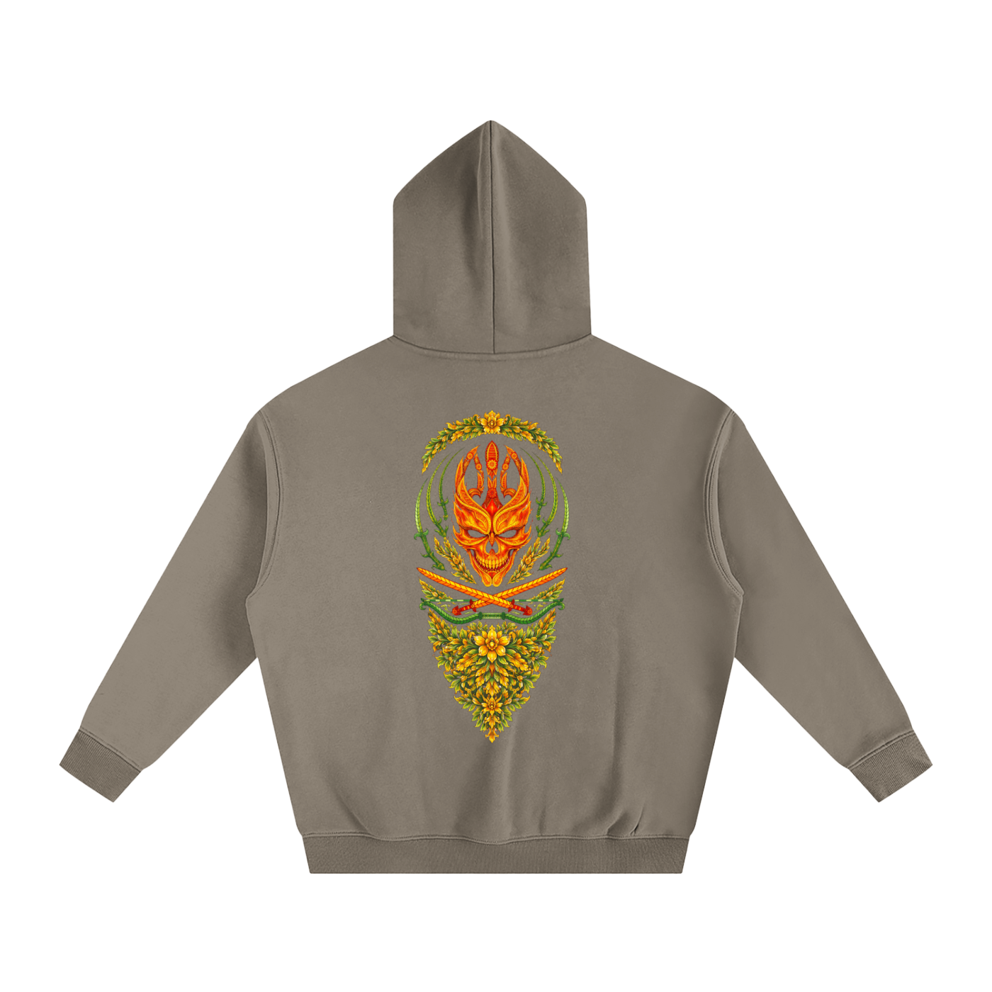 OPEN YOUR MIND / GREEN EDITION Oversized Fleeced Hoodie